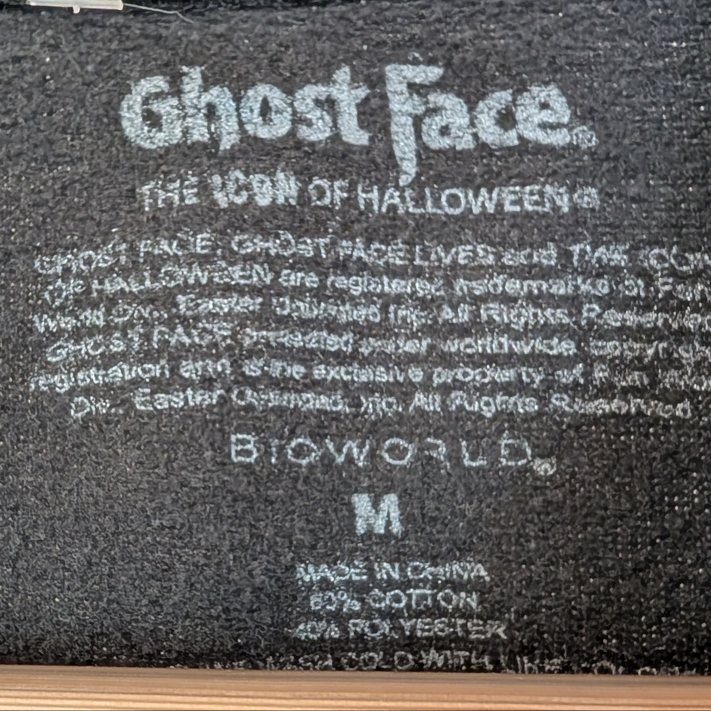 Ghost Face from The Scream Movies Sweatshirt Medium Black UNISEX - Picture 4 of 11